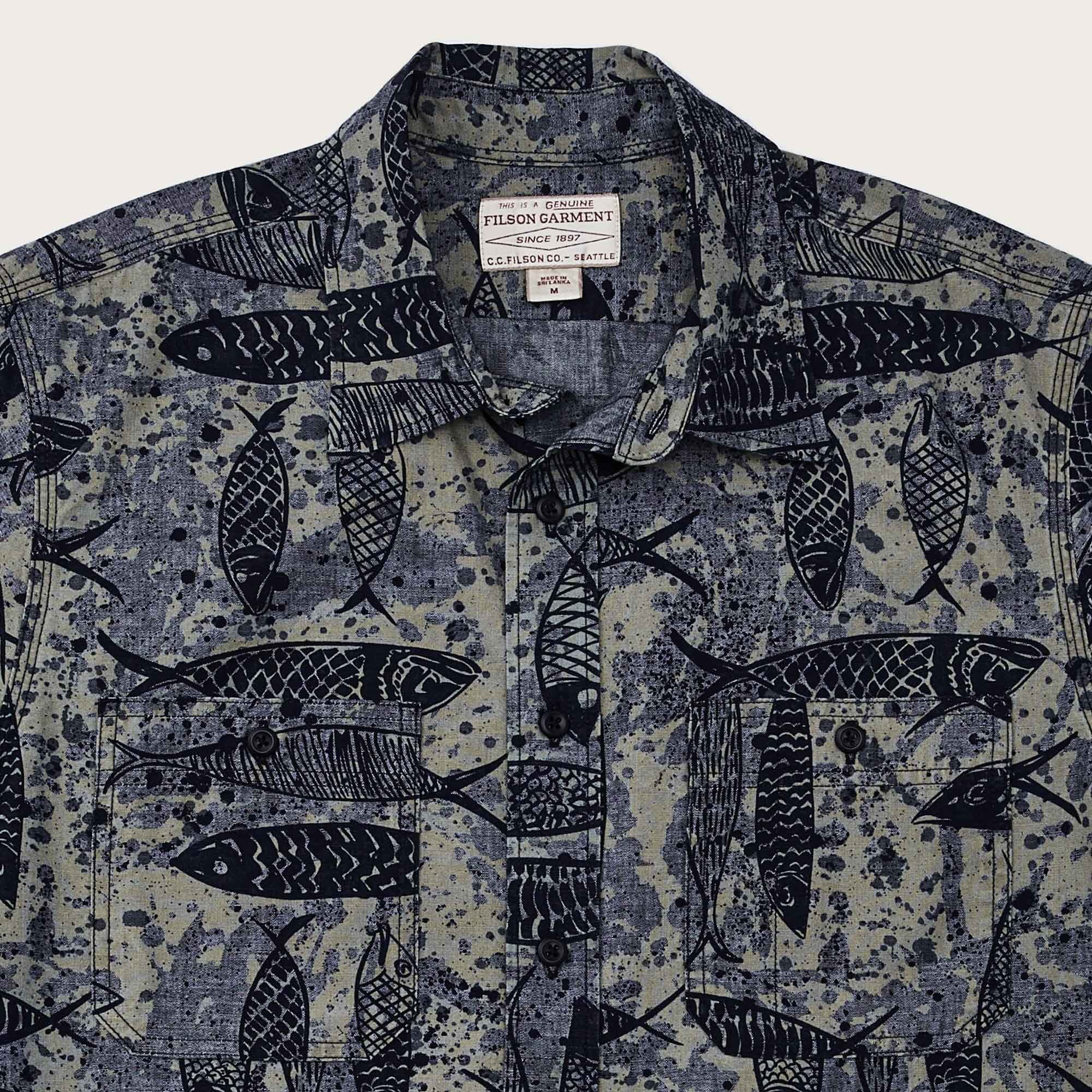 SHORT SLEEVE CHAMBRAY SHIRT - Image 3