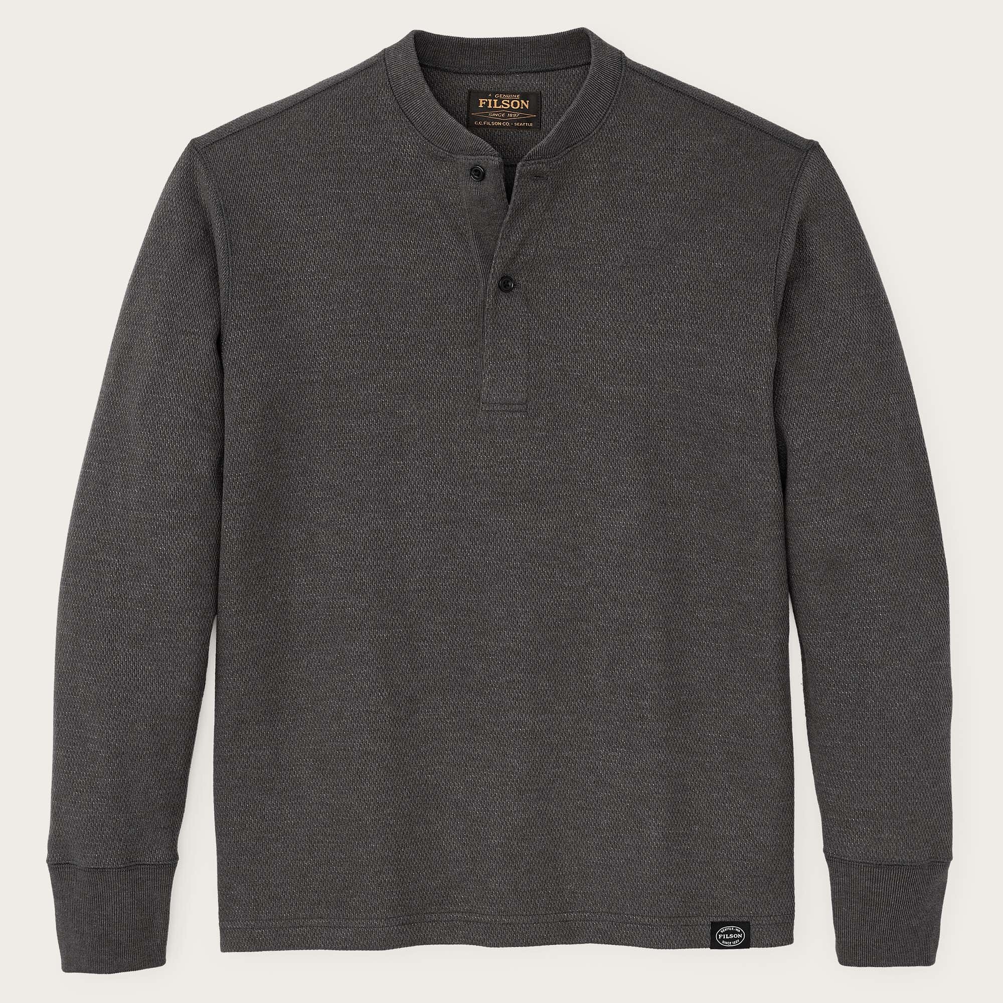 WAFFLE KNIT HENLEY