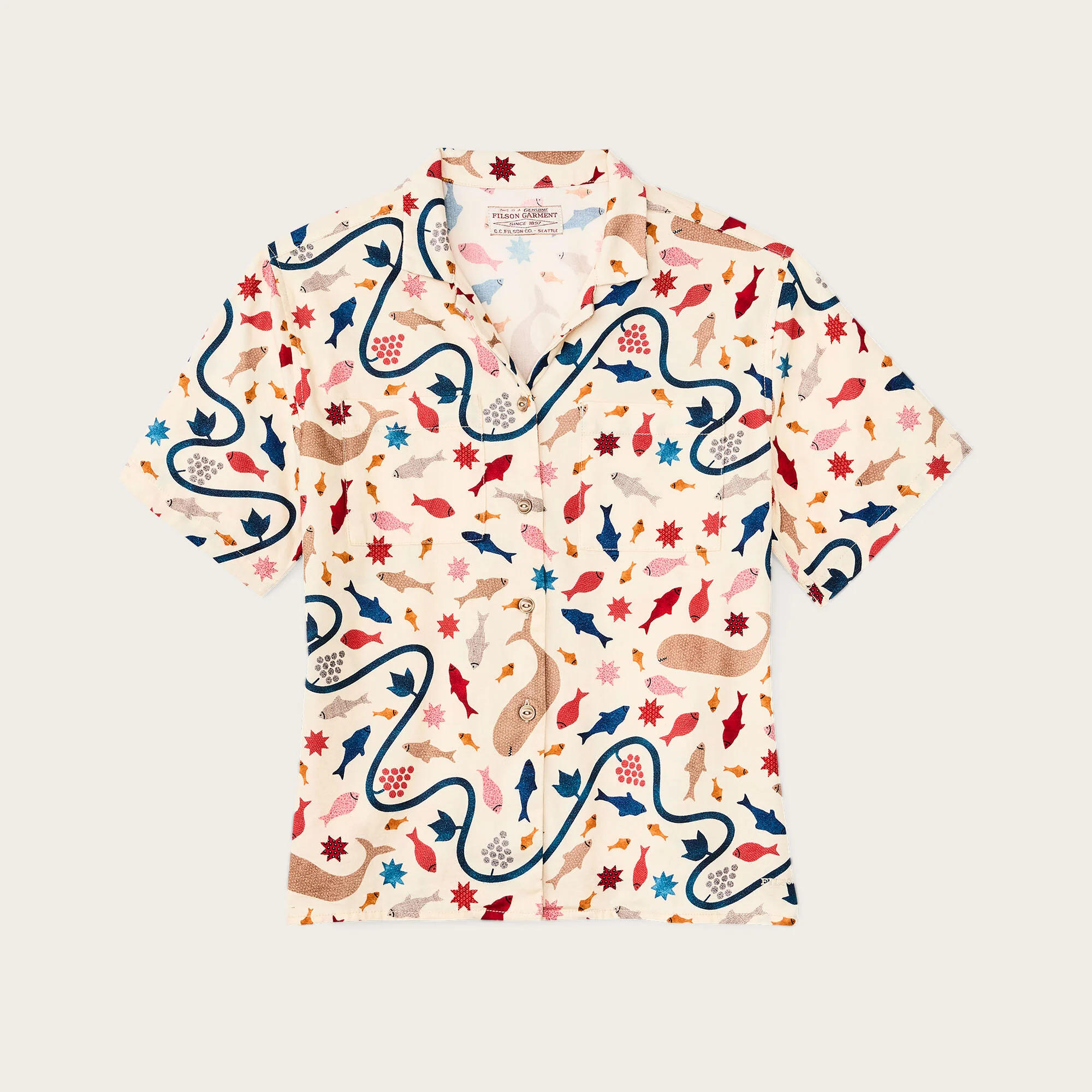 WOMEN’S SHORT SLEEVE TWILL CAMP SHIRT